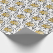 Vintages Gold Geschenkpapier (Ecke)