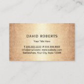 Vintages Gold-Logo für Landschaften und Rasenpfleg Visitenkarte (Rückseite)