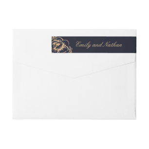 Vintages Gold Navy-Flora-Label