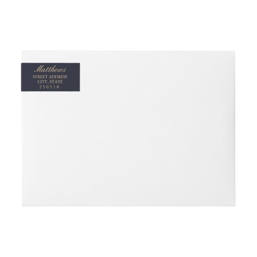 Vintages Gold Navy-Flora-Label (Vorderseite)