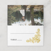 Vintages Gold Platzkarte (Außenseite Aufgefaltet)