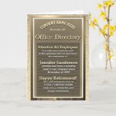 Vintages Gold-Rentirement-Zeichen - Büro Humor Karte (Gelbe Blume)