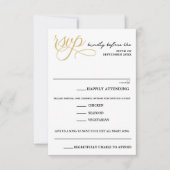 Vintages Gold RSVP Karte (Vorderseite)