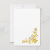 Vintages Gold RSVP Karte (Rückseite)
