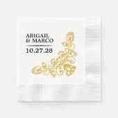 Vintages Gold Serviette (Vorderseite)