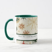 Vintages Gold-Snowfloakes-Muster Personalisiert Tasse (Links)