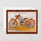 Vintages Gold-Socovel-Motorrad drucken Postkarte (Vorne/Hinten)