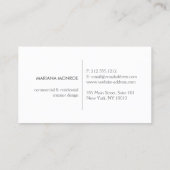 Vintages Gold-Sun-Logo der modernen Rose in Weiß Visitenkarte (Rückseite)