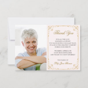 Vintages Gold Swirl Dankeschön Karte   Farbe bearb