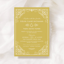 Vintages Gold und Elfenbein Art Déco Hochzeit