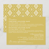 Vintages Gold und Elfenbeinküste Begleitkarte (Vorne/Hinten)