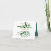 Vintages Gold und grüner Eukalyptus Danke-Karte Dankeskarte (Vorderseite)