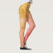 Vintages Gold- und Korallenbogendesign Leggings (Rechts)