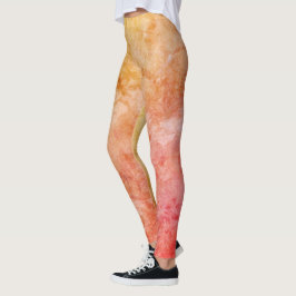 Vintages Gold- und Korallenbogendesign Leggings