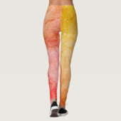 Vintages Gold- und Korallenbogendesign Leggings (Rückseite)