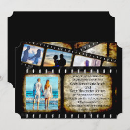 Vintages Gold und schwarzer Einladung