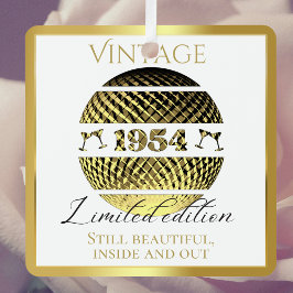 Vintages Gold von 1954, 70. Geburtstag Ornament Aus Metall