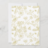 Vintages Gold Wappen Monogram Probe Dinner Einladung (Rückseite)