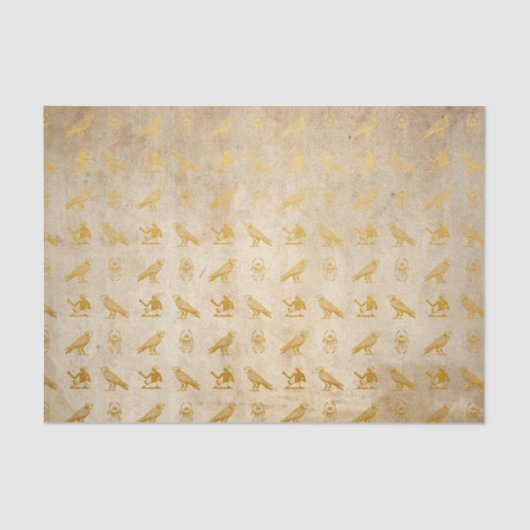 Vintages Goldägyptischer Papierdruck Seidenpapier (Vorderseite)