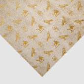 Vintages Goldägyptischer Papierdruck Seidenpapier (Ausschnitt)