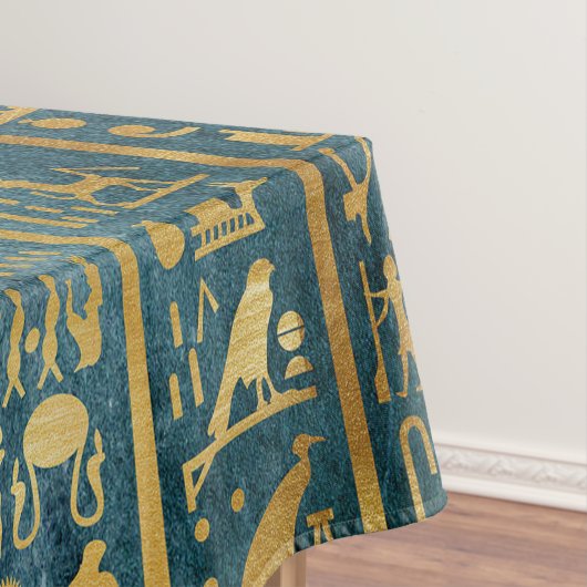 Vintages Goldägyptischer Papierdruck Tischdecke (Beispiel)