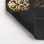 Vintages Golddekorationsmonogramm Mousepad (Ecke)