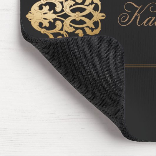 Vintages Golddekorationsmonogramm Mousepad (Ecke)