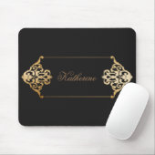Vintages Golddekorationsmonogramm Mousepad (Mit Mouse)