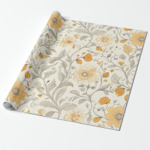 Vintages Golden Floral Vine Design