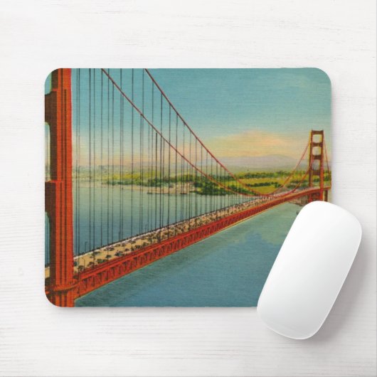 Vintages Golden Gate Brücke Mousepad (Mit Mouse)