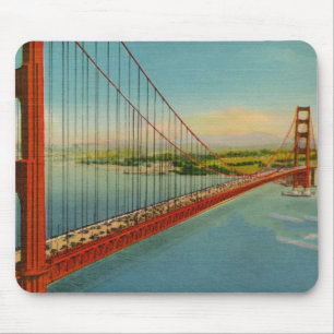 Vintages Golden Gate Brücke Mousepad