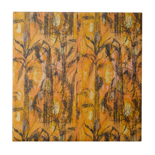 Vintages Golden Harvest Textile Muster Fliese