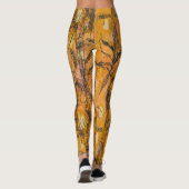 Vintages Golden Harvest Textile Muster Leggings (Rückseite)