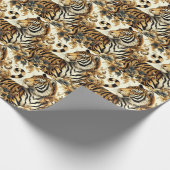Vintages Golden Tiger Gemälde Geschenkpapier (Ecke)