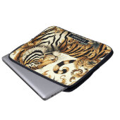 Vintages Golden Tiger Gemälde Laptopschutzhülle (Vorne Knopf)