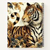 Vintages Golden Tiger Gemälde Notizblock (Rückseite)