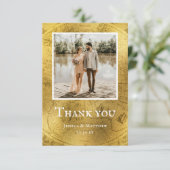 Vintages Golden Wedding Foto Dankeschön Karte (Stehend Vorderseite)