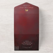 Vintages goldenes Blattwerk uAwg All In One Einladung (Außenbereich)