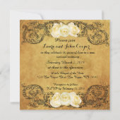 Vintages goldenes Jubiläum Einladung (Rückseite)