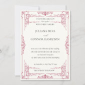 Vintages goldenes Tee-Party Einladung (Vorderseite)