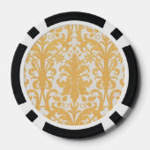 Vintages goldenes Verziertes Muster Pokerchips (Rückseite)
