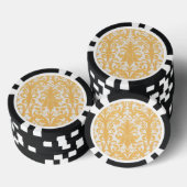 Vintages goldenes Verziertes Muster Pokerchips (Stapel)