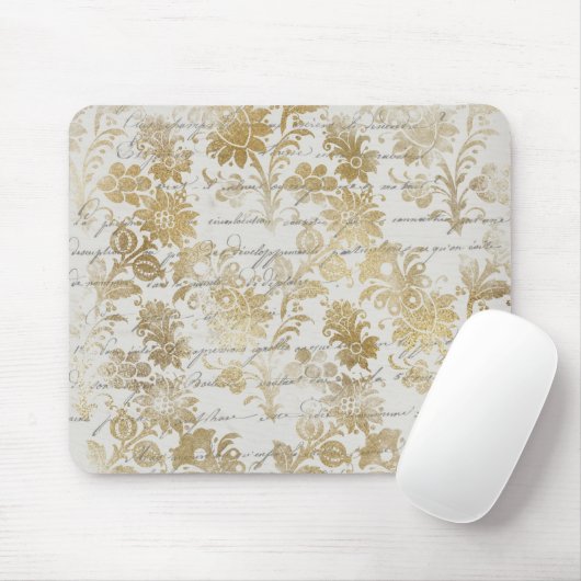 Vintages Goldflor Mousepad (Mit Mouse)