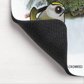 Vintages goldgekröntes Kinglet Mousepad (Ecke)