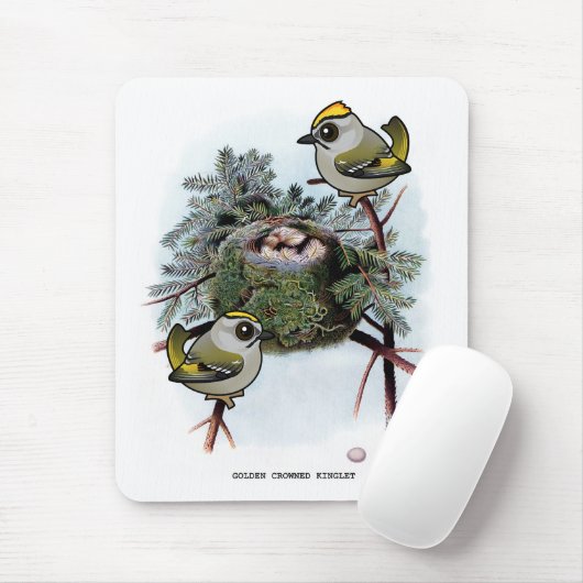 Vintages goldgekröntes Kinglet Mousepad (Mit Mouse)