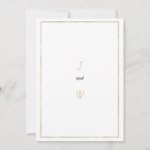Vintages Goldgold Save the Date Einladung (Rückseite)