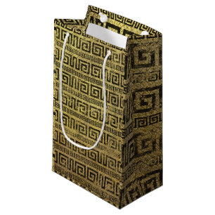 Vintages Goldgriechisches Windungs-Muster Kleine Geschenktüte