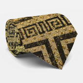 Vintages Goldgriechisches Windungs-Muster Krawatte (Gerollt)