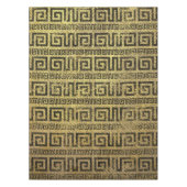 Vintages Goldgriechisches Windungs-Muster Tischdecke (Vorderseite)