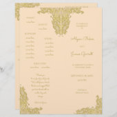 Vintages Goldhochzeitsprogramm (Vorne/Hinten)